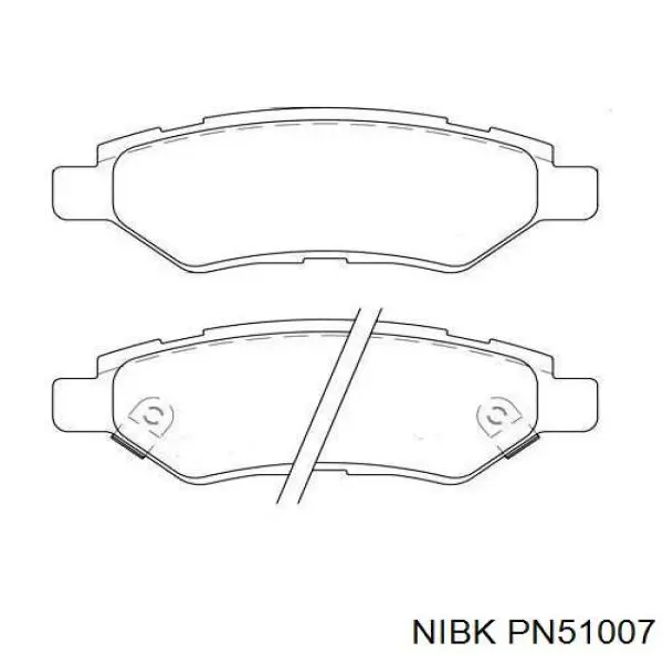 PN51007 Nibk pastillas de freno traseras