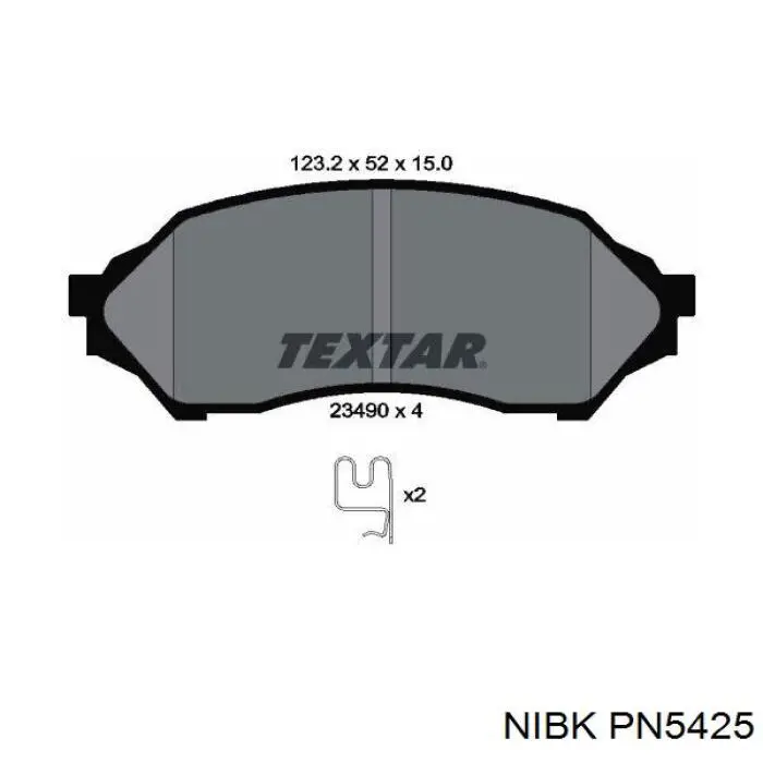PN5425 Nibk pastillas de freno delanteras