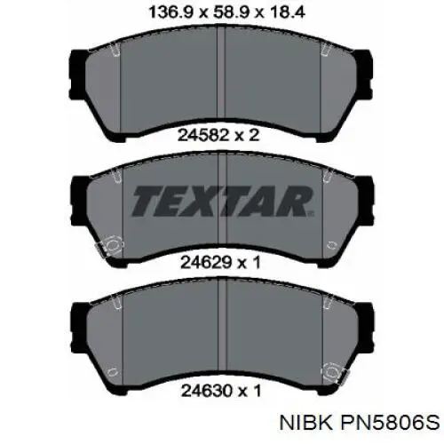Pastillas freno delanteras Nibk PN5806S precio, desde 28,08 EUR