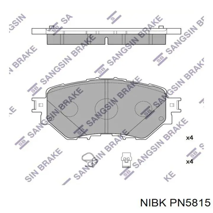 PN5815 Nibk Pastillas delanteras