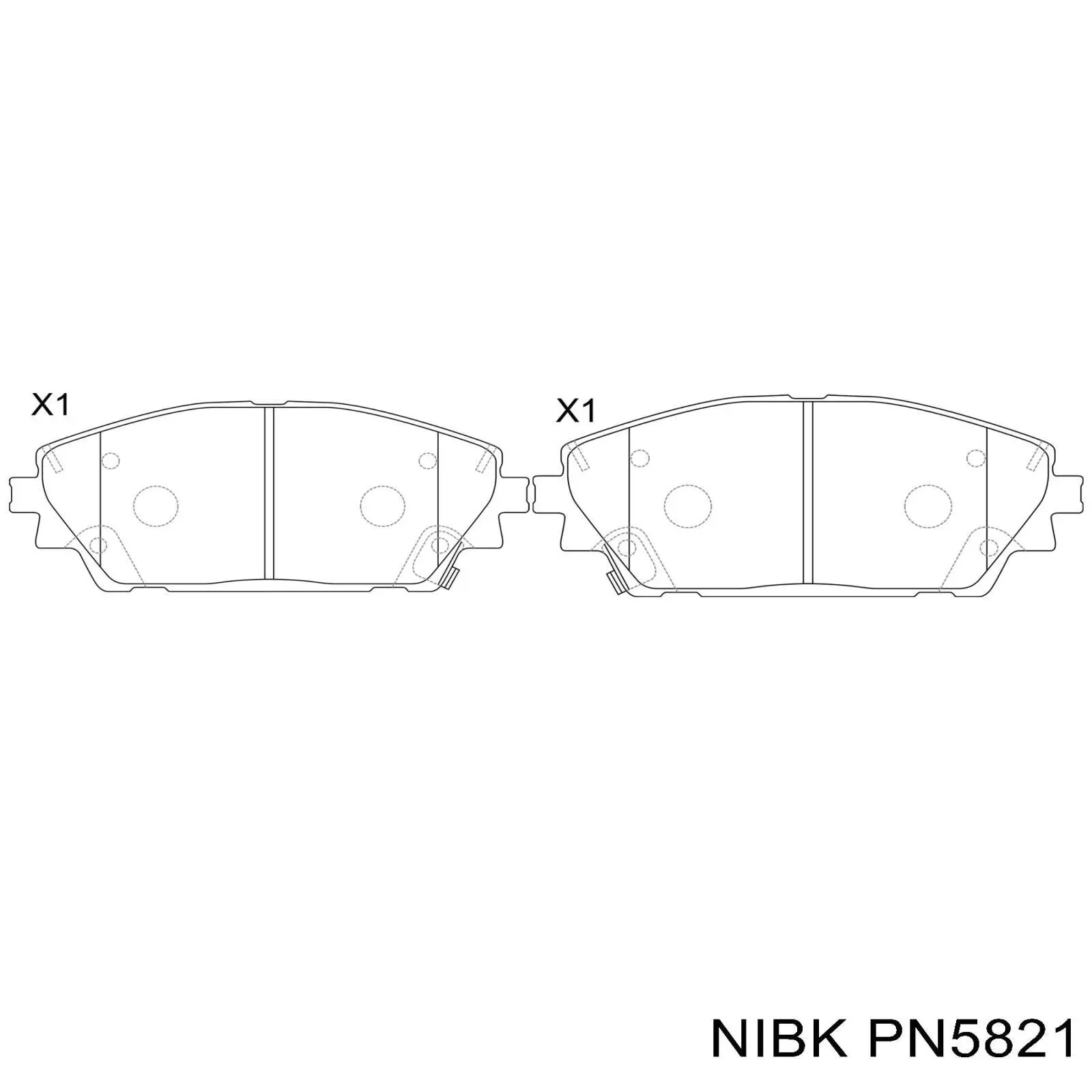 Pastillas de freno PN5821 Nibk