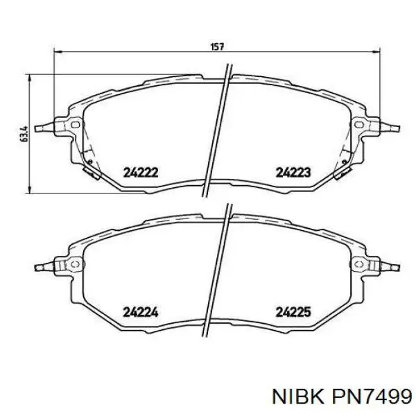 Pastillas de freno PN7499 Nibk