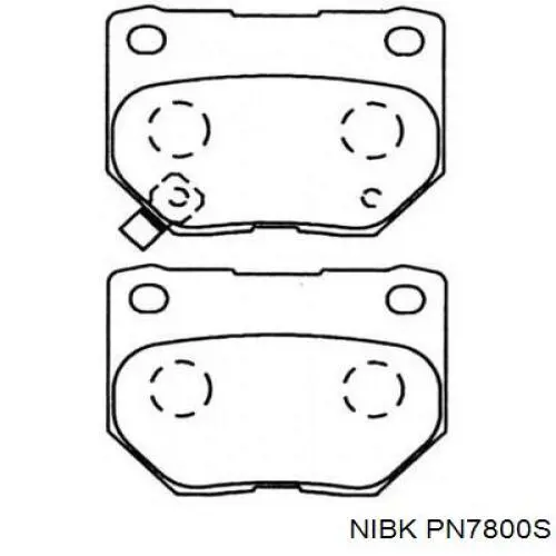 PN7800S Nibk pastillas de freno traseras