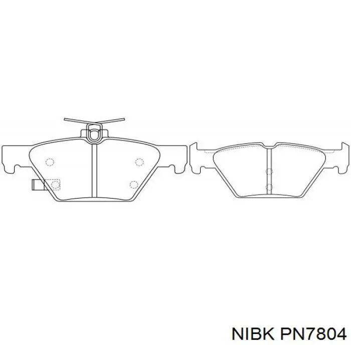 PN7804 Nibk Pastillas freno traseras