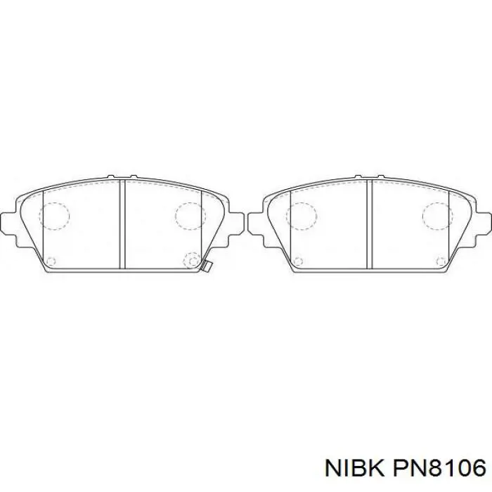 PN8106 Nibk pastillas de freno delanteras