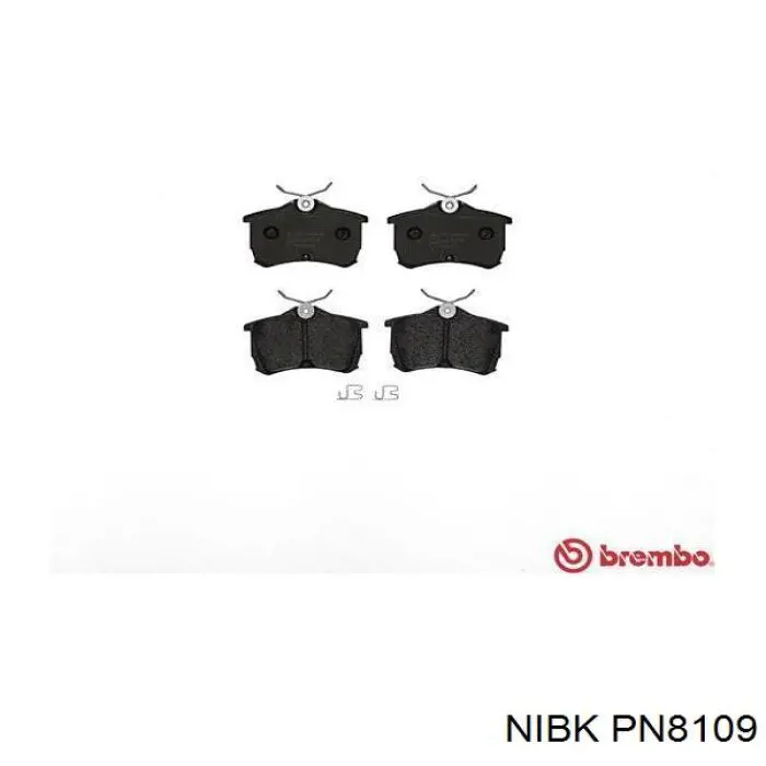 PN8109 Nibk Pastillas freno traseras