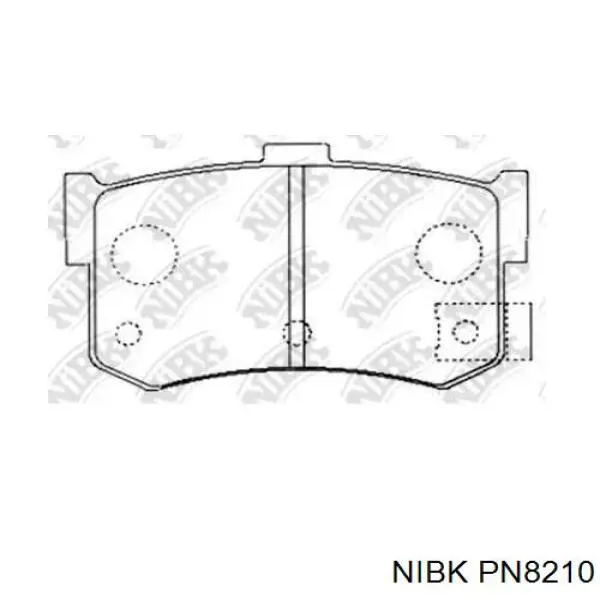 PN8210 Nibk pastillas de freno traseras