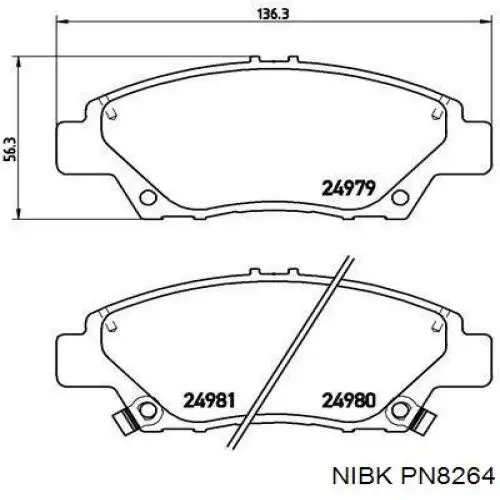 PN8264 Nibk Pastillas delanteras