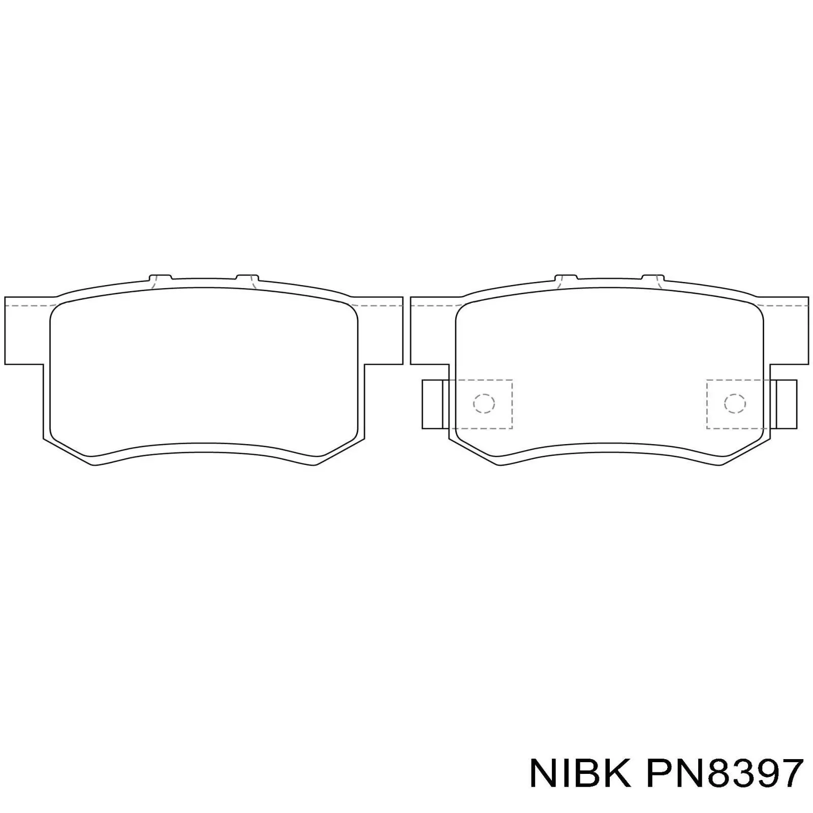 PN8397 Nibk pastillas de freno traseras