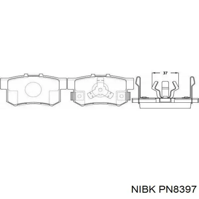 PN8397 Nibk Pastillas freno traseras