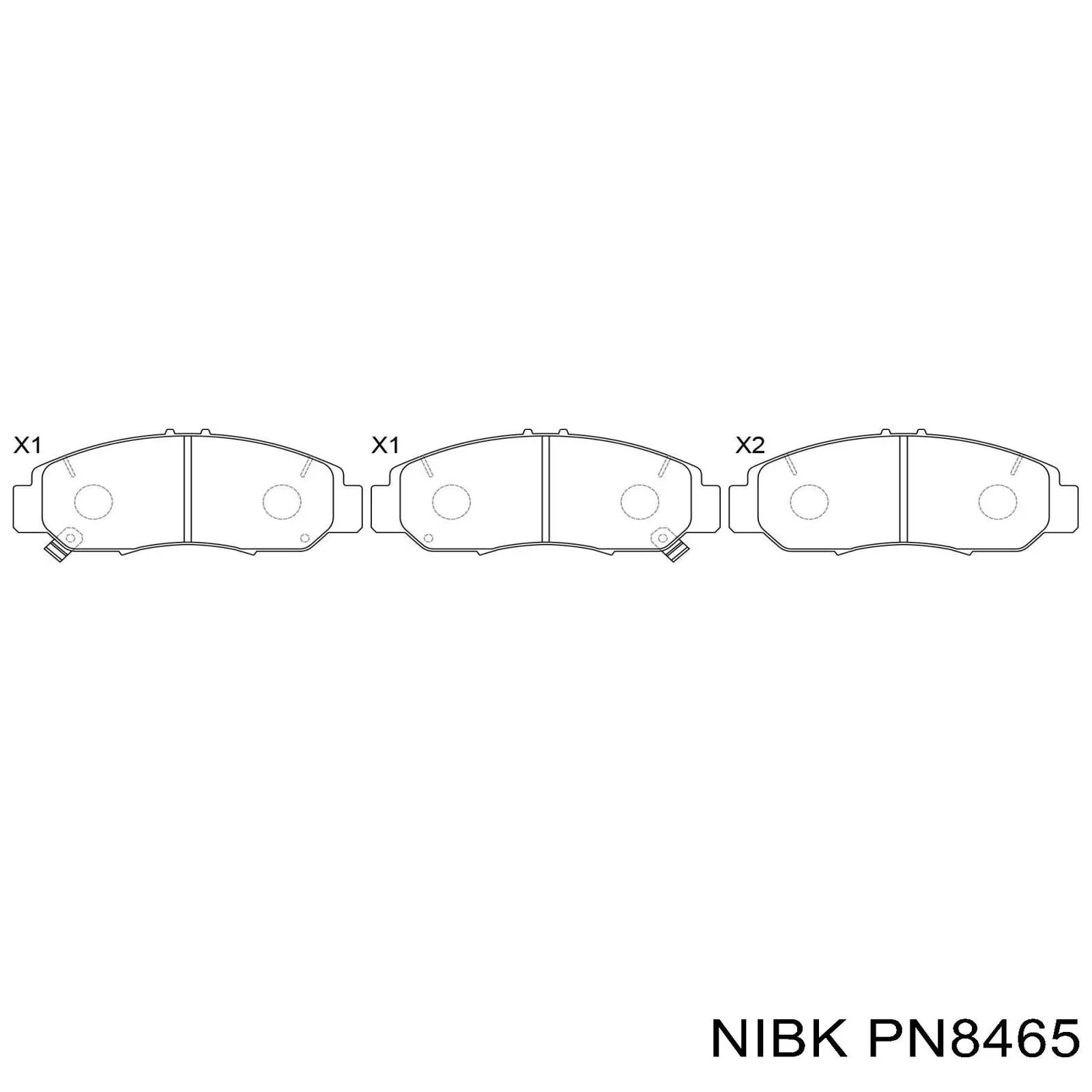 PN8465 Nibk pastillas de freno delanteras