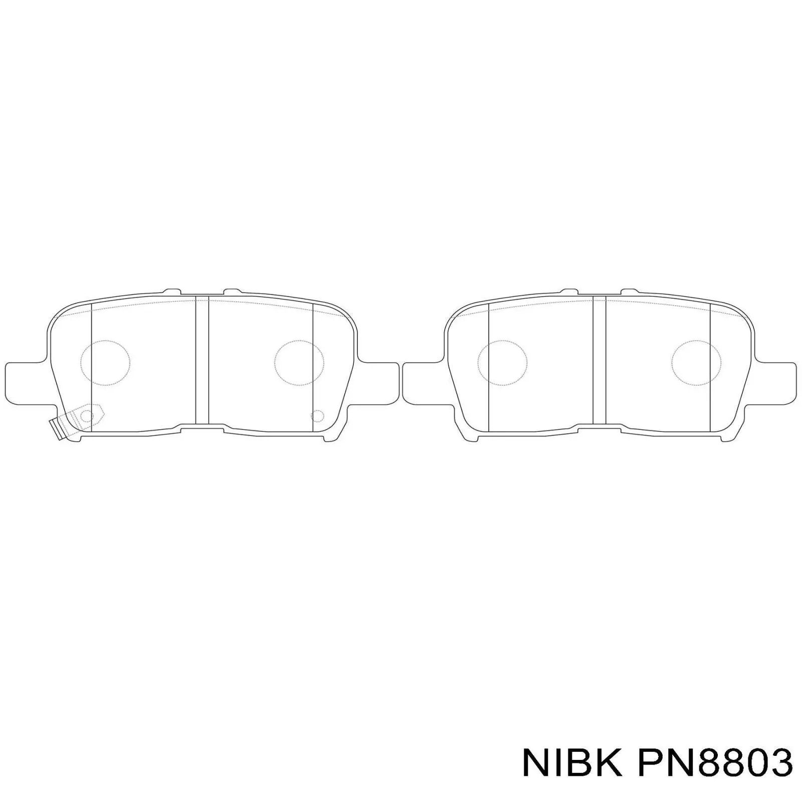 PN8803 Nibk pastillas de freno traseras