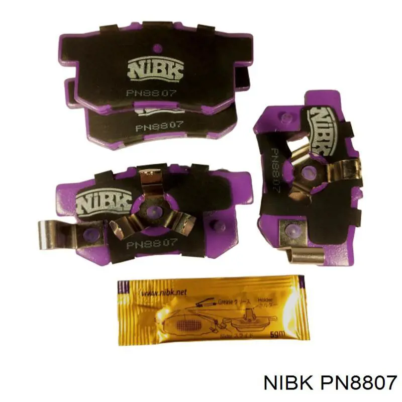 Pastillas de freno traseras PN8807 Nibk