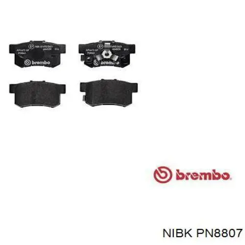 PN8807 Nibk Pastillas freno traseras