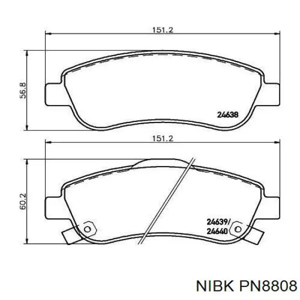 PN8808 Nibk Pastillas delanteras