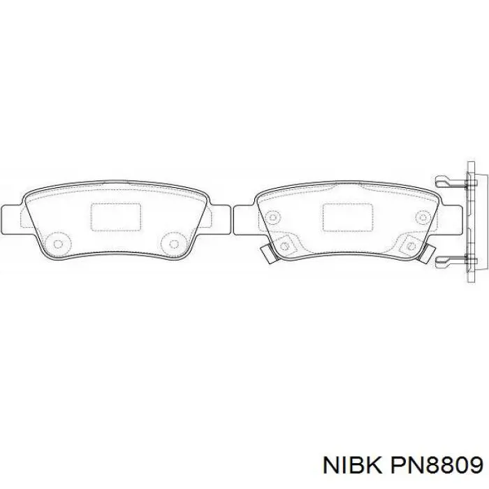 PN8809 Nibk pastillas de freno traseras