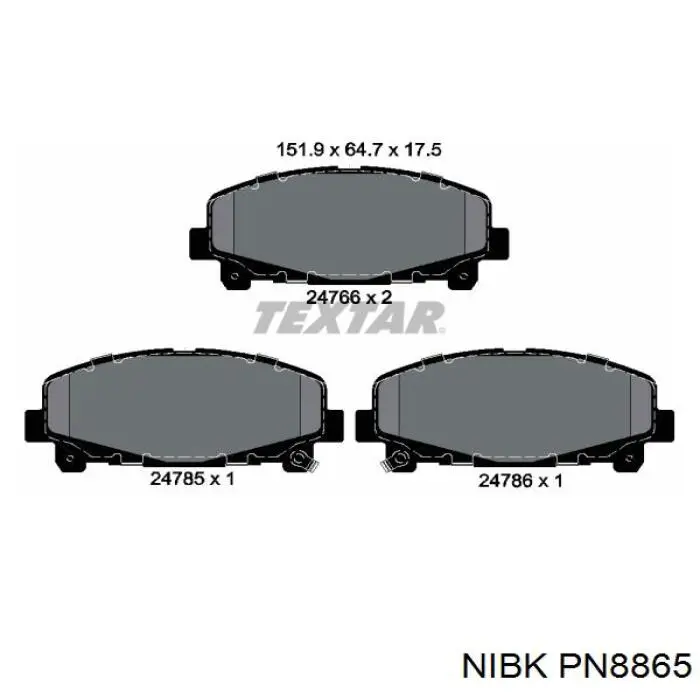 PN8865 Nibk Pastillas delanteras
