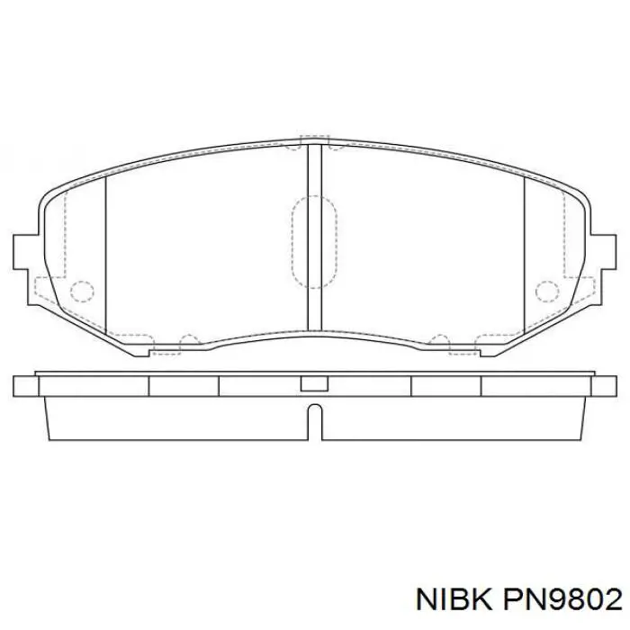Comprar PN9802 Nibk Pastillas delanteras de freno