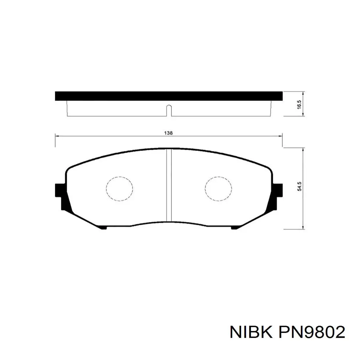 PN9802 Nibk pastillas de freno delanteras