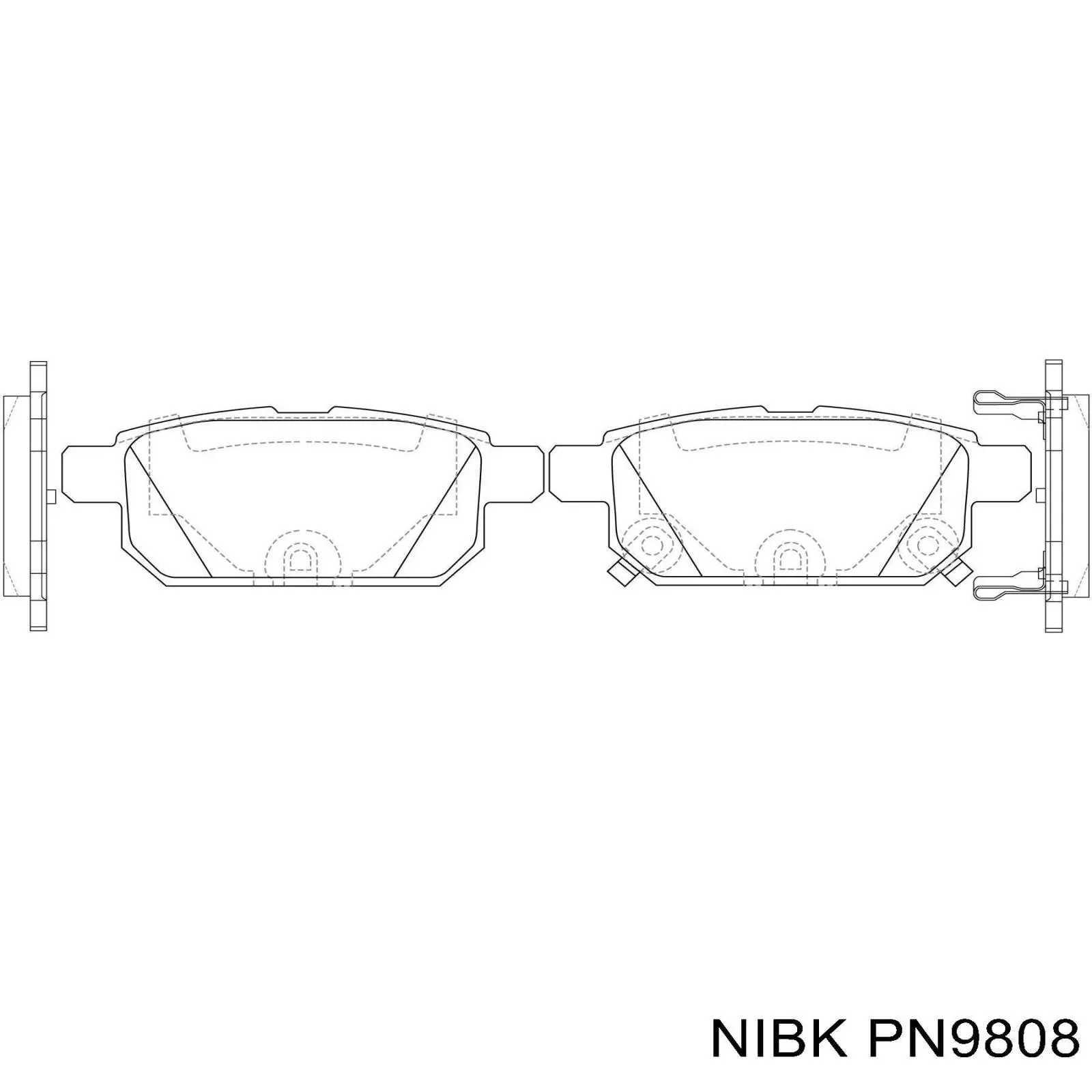 PN9808 Nibk pastillas de freno traseras