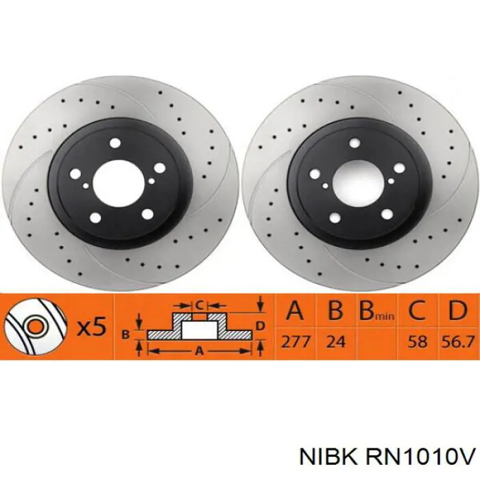 Frenos delanteros Nibk RN1010V precio, desde 34,17 EUR