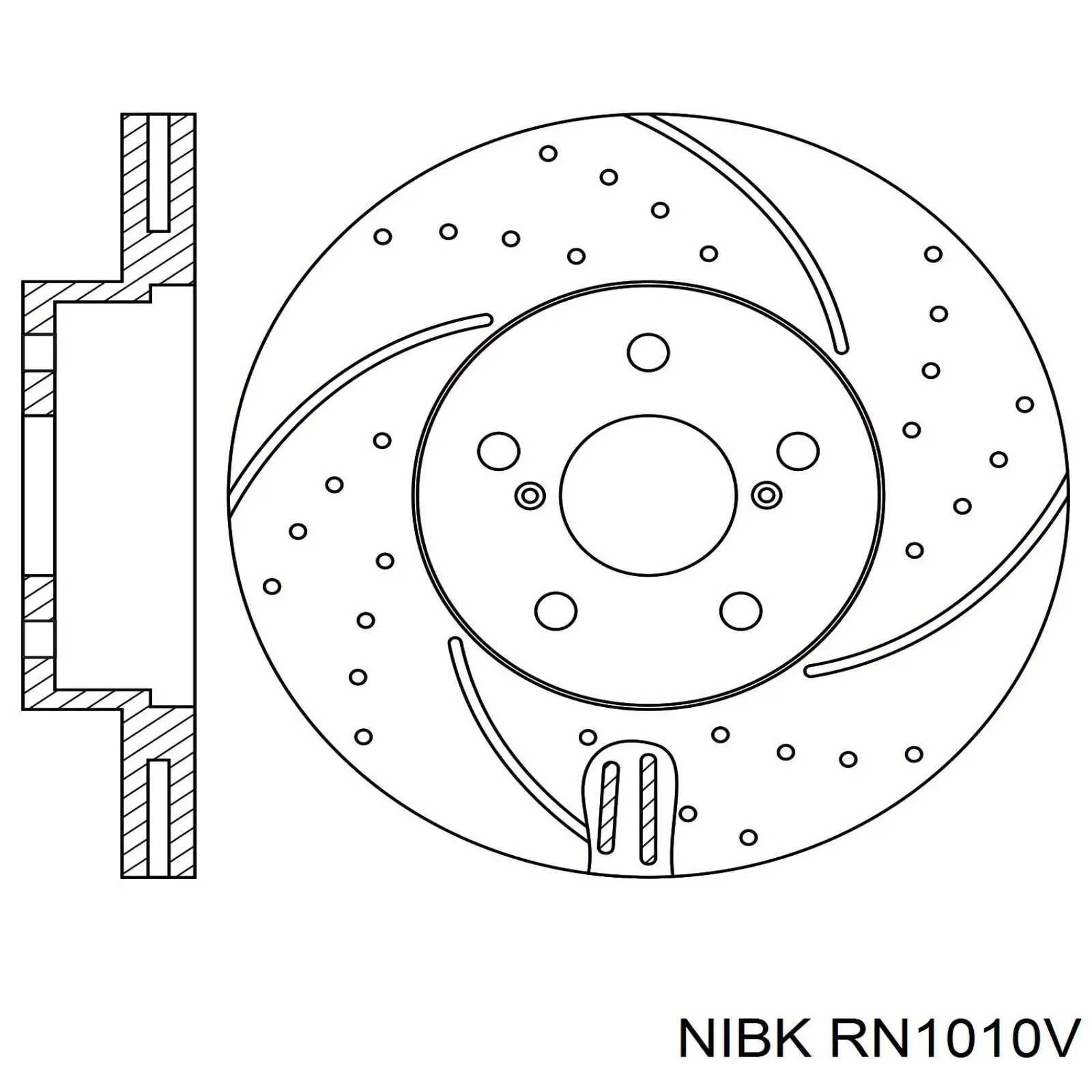 Disco de freno RN1010V Nibk