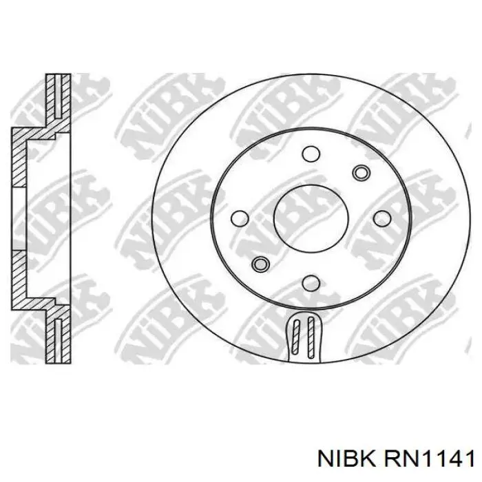 RN1141 Nibk disco de freno delantero
