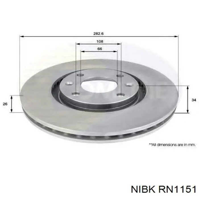 Freno de disco delantero Citroen C4 UD
