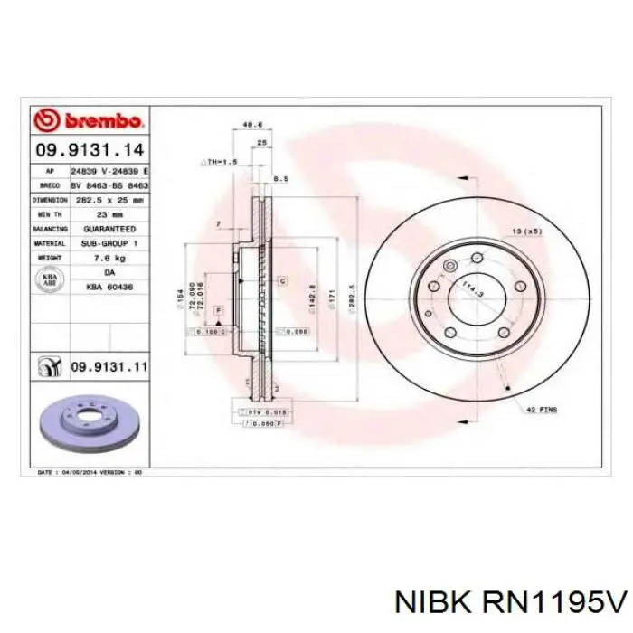 Freno de disco delantero Mazda 6 GY