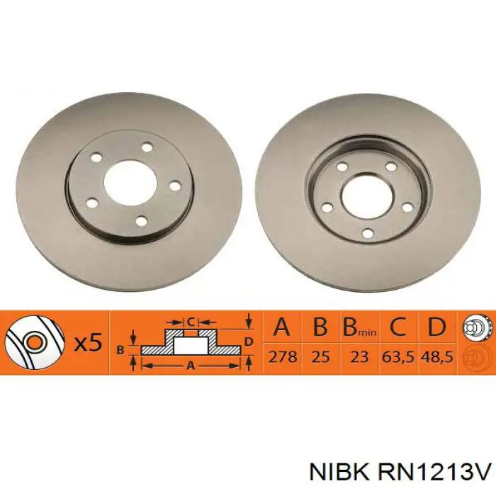 Freno de disco delantero Volvo V40 525, 526