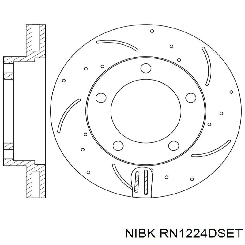 RN1224DSET Nibk freno de disco delantero