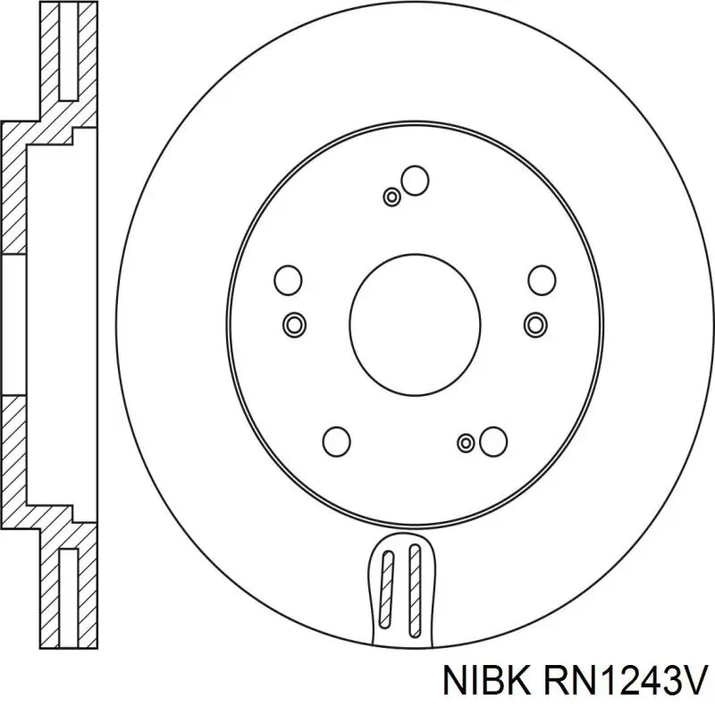 RN1243V Nibk disco de freno delantero
