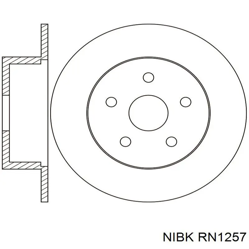 RN1257 Nibk disco de freno trasero