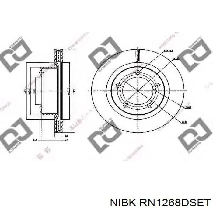 Comprar RN1268DSET Nibk Freno de disco delantero