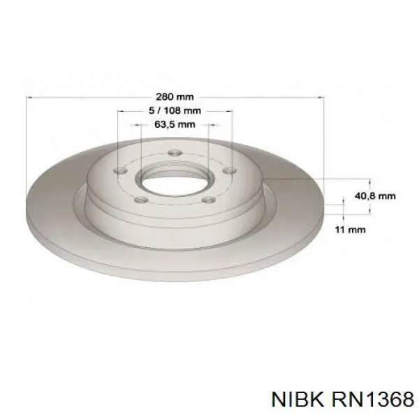 Disco de freno trasero Volvo V40 525, 526