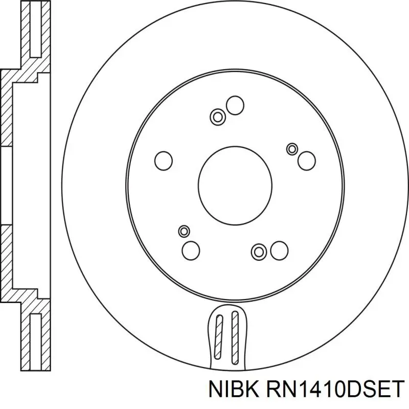 RN1410DSET Nibk freno de disco delantero