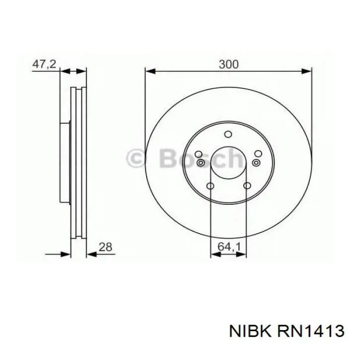 RN1413 Nibk freno de disco delantero