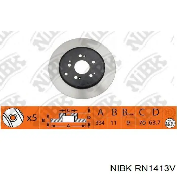 Disco de freno delantero Honda 45251TA1A00