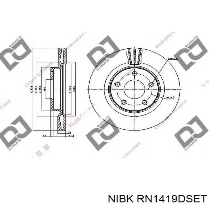 40206JA00A Nissan freno de disco delantero