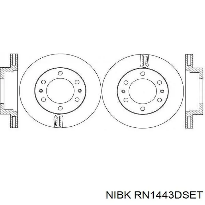 RN1443DSET Nibk freno de disco delantero