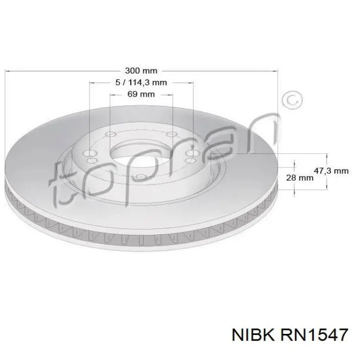 RN1547 Nibk freno de disco delantero