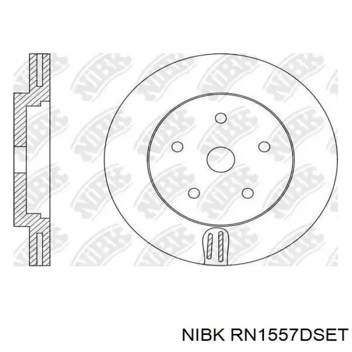 RN1557DSET Nibk freno de disco delantero