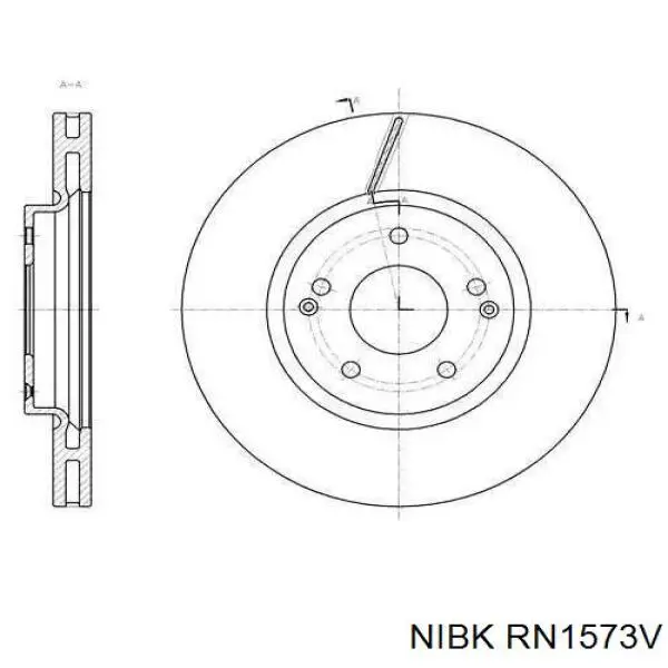 RN1573V Nibk freno de disco delantero