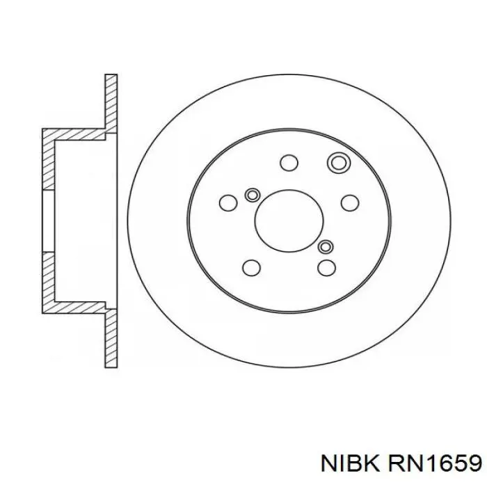 RN1659 Nibk disco de freno trasero