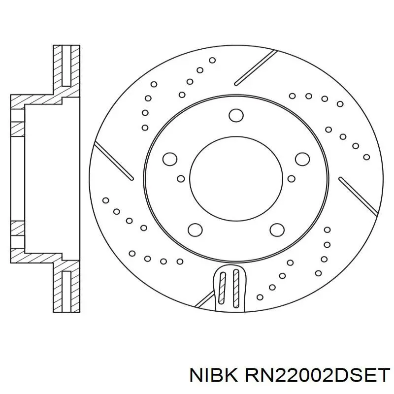 Disco de freno RN22002DSET Nibk
