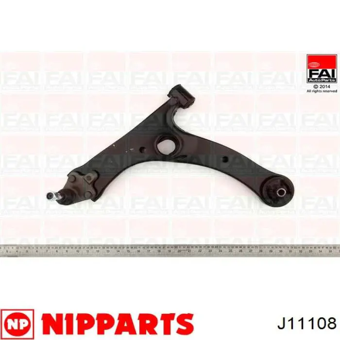 J11108 Nipparts cable de freno de mano trasero izquierdo