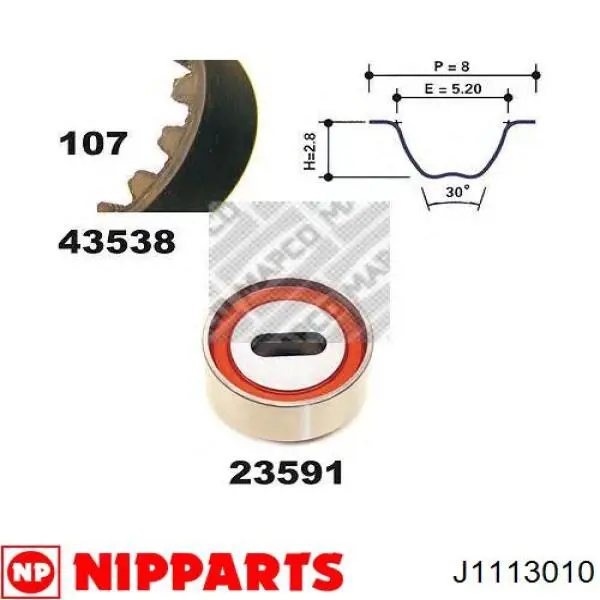 KT1243 Optibelt Kit correa de distribución