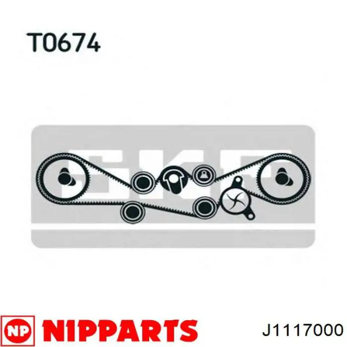 KDD703A Japan Parts kit correa de distribución