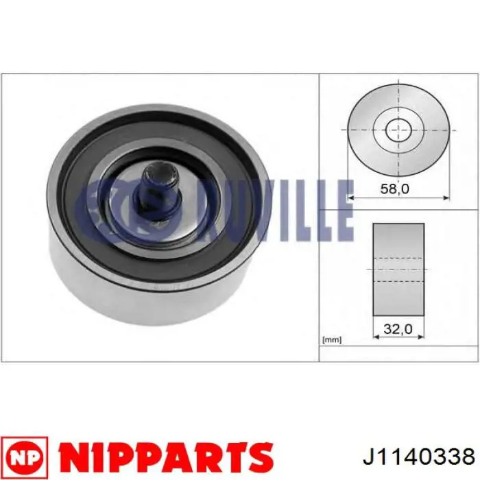 Polea correa distribución J1140338 Nipparts