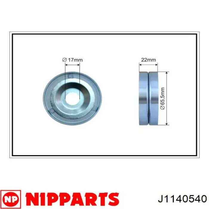 J1140540 Nipparts tensor de correa, correa poli v